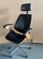 Fauteuil de haute qualité avec dossier haut et siège large Chaise de bureau ergonomique en bois courbé Chaise pivotante du Brésil