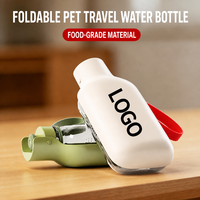 Bouteille d'eau pliable 2-en-1 LOVEPET pour animaux de compagnie – Mignonne, élégante et luxueuse – Distributeur portable pour chiens et chats – Outil de boisson en plastique pour l'extérieur