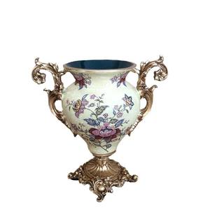 High-End European <b>Resin</b> <b>Vase</b> with Handles-Eco-Friendly Tabletop Wedding Gift for Living Room - Product Image 3