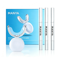 Kit de Blanqueamiento Dental LED con Carga USB MANYA, con Plumas Blanqueadoras, Tiempo de Blanqueamiento de 15 Minutos, Material de Silicona