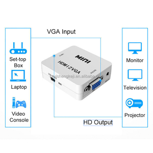 Nhà máy mini 1080p video âm thanh tín hiệu <span class=keywords><strong>Transmitter</strong></span> HD để VGA chuyển đổi cho PC máy tính xách tay HD TV chiếu hdtv2vga Adapter Phụ kiện - Product Image 4