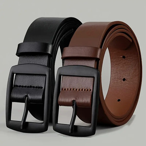 Cinturón de Lujo de Moda para Hombre, Cinturón de Cuero PU con Hebilla Metálica, Cinturón de Alta Calidad de Marca de Diseñador para Jeans, Cinturón para Mujer - Product Image 1