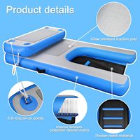 Plateforme de quai gonflable de haute qualité, planche flottante, tapis, rampe pour chien, rampe gonflable pour chien pour l'eau de l'océan
