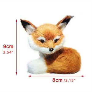 ตุ๊กตาสุนัขจิ้งจอกจำลองน่ารัก ขนาดเล็ก นั่งได้ ของขวัญวันเกิด ตกแต่งบ้านและสำนักงาน ตุ๊กตาสุนัขจิ้งจอกเหมือนจริง ขายส่ง - Product Image 5