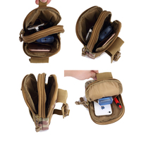 Sac banane de course pour activités de plein air, sacoche tactique Molle camouflage pour téléphone portable
