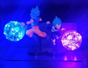 Venta al por mayor de fábrica: Nueva luz nocturna LED de Goku Saiyan con inducción magnética, figura pequeña de <span class=keywords><strong>anime</strong></span> de PVC flotante, accesorios para dormitorio. - Product Image 4