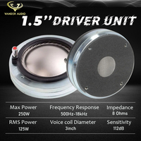 DE800 Fort Unité Pilote RMS 125W 1.5 pouces 38mm Sortie Compression Corne Pilote avec 3 pouces VC Néodyme Magnetet