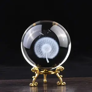 20mm 30mm 40mm 45mm 60mm glace décoration de la maison led globe boule de cristal lune boule de cristal fabricant cristal artisanat