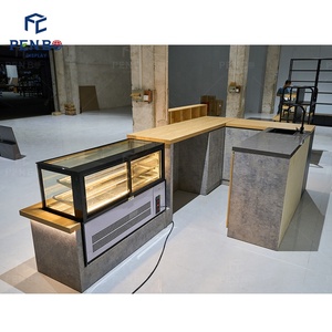Einkaufs zentrum Renovieren Getränke geschäft Coffee Shop Möbel Moderne Bäckerei Brot <span class=keywords><strong>Display</strong></span> Regal Kaffee Dessert Shop Counter Design - Product Image 4