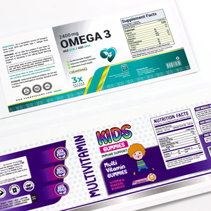 Botol pil Vitamin kustom Label tahan air berperekat, untuk stiker botol kemasan medis dan medis - Product Image 6