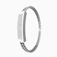 Bracelet intelligent sans écran, bijou connecté avec chaîne de pierres précieuses, moniteur de santé Bluetooth, podomètre pour adultes et personnes âgées, universel