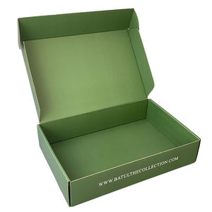 高級カスタムマットラミネーション段ボールグリーン印刷メーラーボックス出荷用Eコマース包装 - Product Image 1