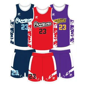 Beroep Custom Hoge Kwaliteit Basketbal Uniform Lage Moq Basketbalkleding