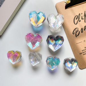 Corea ins transparente láser en forma de corazón anillo de dedo soporte de conversación soporte elástico de teléfono plegable para iPhone Samsung <span class=keywords><strong>Xiaomi</strong></span> - Product Image 4