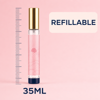 Flacon de parfum vide 35 ml, vaporisateur portable en verre cylindrique fin avec capuchon argenté, vente en gros, flacon de parfum personnalisé avec logo
