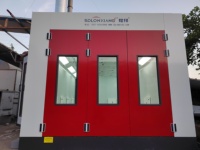 Cabine de peinture automobile portable à rideau d'eau pour réparation automobile, modèle LX4, éclairage LED 16KW