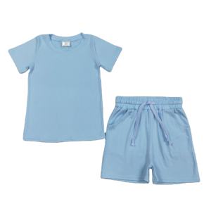 Conjunto de Ropa Casual de 2 Piezas para Bebé Niño, Camiseta y Pantalones Cortos de Algodón Estampado, Tela de Lana, Primavera Otoño, RTS Boutique - Product Image 1