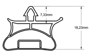 Bande d'étanchéité en PVC pour porte <span class=keywords><strong>de</strong></span> réfrigérateur, pour équipement <span class=keywords><strong>de</strong></span> réfrigération commerciale - Product Image 2