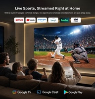 Mini système certifié Google TV 1080P 1+64G WiFi 6 avec haut-parleur Bluetooth et correction automatique de la distorsion trapézoïdale 90° ° Projecteur portable rotatif pour la maison, la chambre et l'extérieur