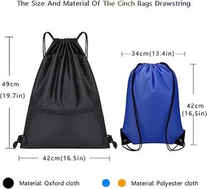 <b>Drawstring</b> <b>Backpack</b> Bulk String Waterproof <b>Backpack</b> Fashion <b>Drawstring</b> Bags Cinch Bag Eco-friendly for Men Women Gym 14 Colors - Product Image 2