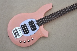 Flyoung - Bajo eléctrico de 4 cuerdas color rosa, instrumentos musicales, bajo eléctrico - Product Image 2