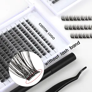 Jlm Ban Nhạc Miễn Phí Pre Cắt Phân Khúc DIY Lash Cụm 3D Giả Chồn DIY Cụm Lash Kit Nhãn Hiệu Riêng