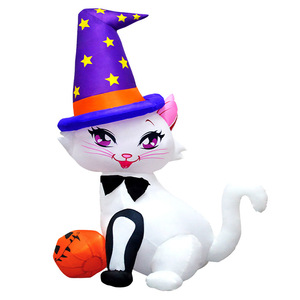 Décoration de jardin lumineuse transfrontalière pour <span class=keywords><strong>Halloween</strong></span> : Grim Reaper, tête de citrouille et sorcière gonflables de 2,4 mètres - Product Image 6