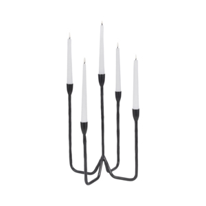 Moderno Candelabro in Ferro a Cinque Bracci Portacandele per Tavoli da Pranzo - Product Image 2