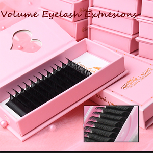 Extensiones de pestañas de visón individuales con logotipo personalizado CC D de terciopelo negro mate 0,03 0,05 0,07 tamaños <span class=keywords><strong>Mega</strong></span> volumen bandejas al por mayor - Product Image 1