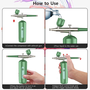 Offre Spéciale Nano pulvérisateur de brouillard injecteur d'oxygène Portable Mini compresseur d'air peinture pistolet <span class=keywords><strong>aérographe</strong></span> pour Nail Art tatouage artisanat gâteau - Product Image 5
