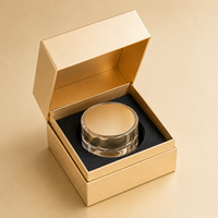 Boîte cadeau de luxe personnalisée pour pot de crème, avec emballage rigide en carton gris recyclable et doublure en mousse pour crème pour le visage et soins de la peau