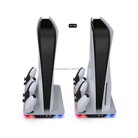 Support de refroidissement RGB TP5-35103S DOBE pour console PS5 Slim Pro DE UHD avec station de charge pour manettes de jeu