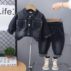 Nuovi Set di Abbigliamento per Ragazzi in Stile Coreano Primavera/Autunno, Denim con Nuovi Elementi Primaverili - Product Image 2