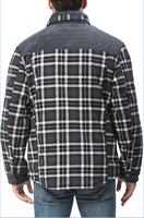 Veste d'hiver 2023 pour homme, chaude, à carreaux, logo personnalisé, coton épais, chemise de sport, automne-hiver, veste chaude pour homme
