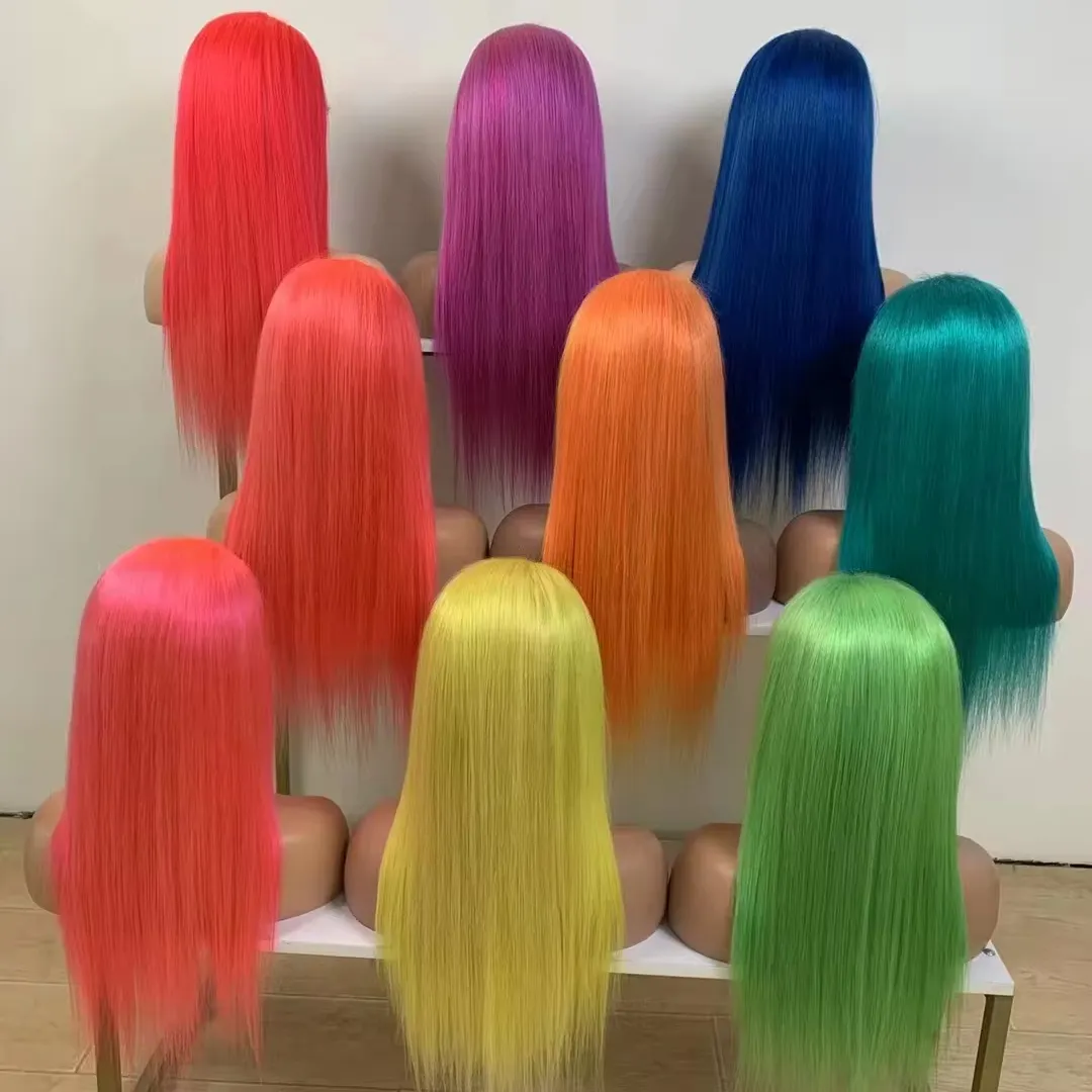 Grosir 360 Wig Renda Frontal Vendor 100% Kutikula Rambut Lurus Grosir Wig Manusia Mentah Wig Renda Hd Penuh Tanpa Lem Alami