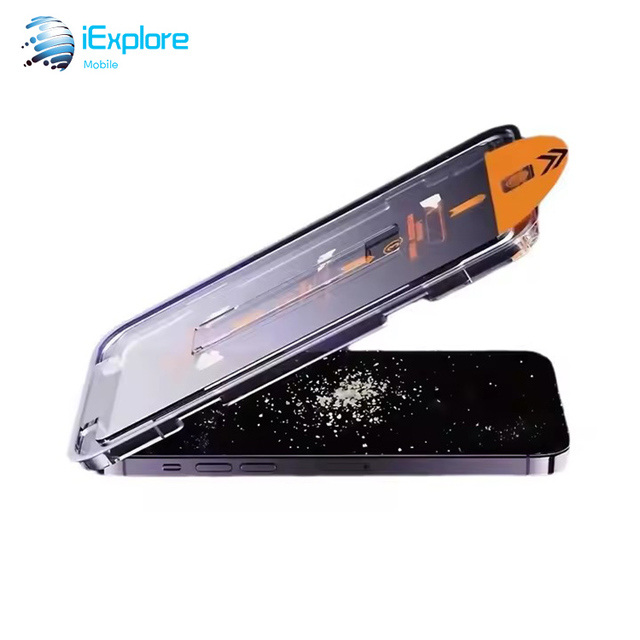 IExplore Dust Free Tempered Glass Easy Installation Box Screen Protector Installation Kit for iPhone 17 Pro Max