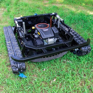 Tondeuse à gazon industrielle sans fil télécommandée sur chenilles 15HP 450CC 4 temps à essence, débroussailleuse pour pentes réglable 20-180mm - Product Image 5