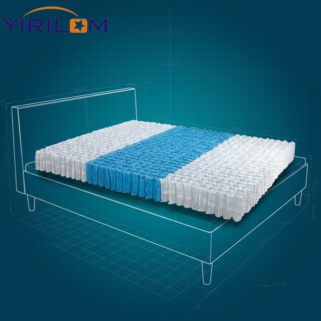Foshan Factory Wholesale New Environmentally Hot Sale Comfortable Customizable Zone Pocket Coil Mattress Springs