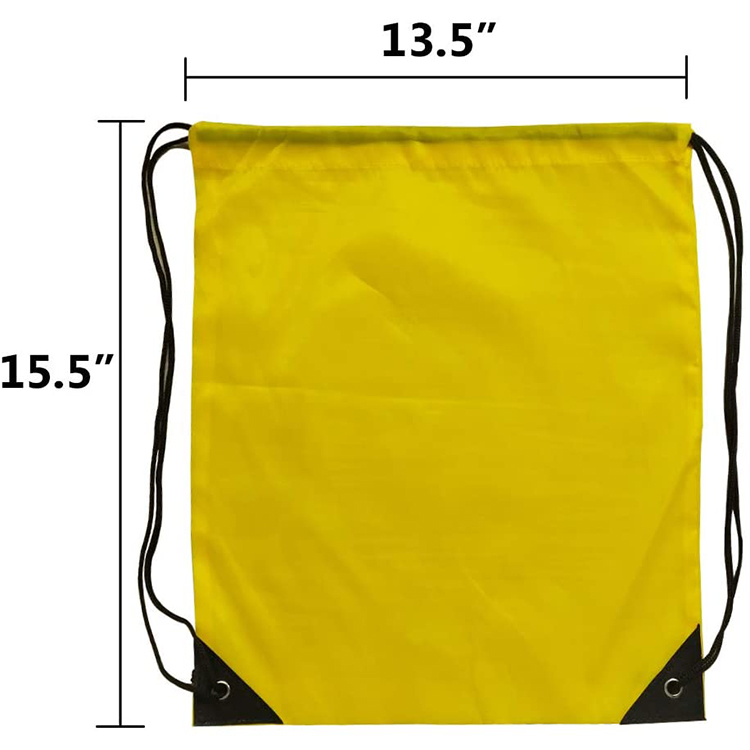 High quality custom printed sport drawstring gym bag with logo