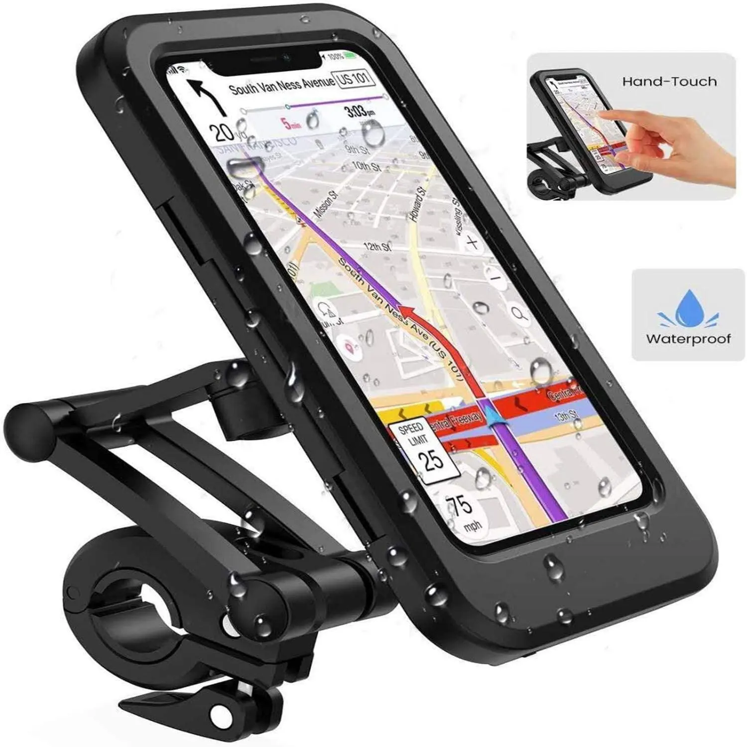 Bike Phone Mount Waterproof Cell Phone Holder for Motorcycle/bike Handlebars Phone Case High Quality 18w Apple Iphone Nokia OEM