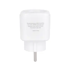 16A 230V Wireless Wifi Smart Power Plug Energy Monitor Tuya EU Mini Wireless Wifi Smart Plug Socket With Alexa Google Home Voic