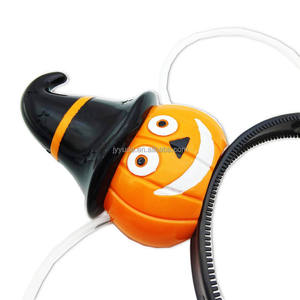 Venta caliente Cuernos <span class=keywords><strong>del</strong></span> <span class=keywords><strong>diablo</strong></span> Calabaza Diadema Colorido Festival de Halloween Accesorio LED Glow Antler Reno Halloween Año Nuevo Pascua - Product Image 4