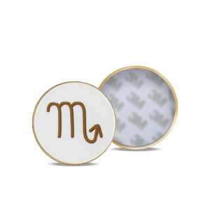 Pegatinas de esmalte del zodíaco para teléfono, calcomanías personalizadas de <span class=keywords><strong>horóscopo</strong></span> para dispositivos, recuerdos metálicos de astrología, regalos de planetario, directo de fábrica, MOQ bajo - Product Image 2
