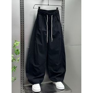 Pantaloni sportivi casual da uomo a gamba dritta con inserti, leggeri, estivi, a righe, con taglio curvo, vestibilità ampia, di tendenza - Product Image 5