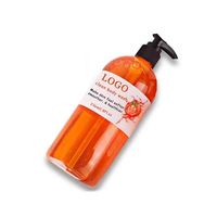 Vente en gros personnalisée Marque privée Nettoyant corporel bio exfoliant Gel douche bain éclaircissant Vegan Fruit Scrub Body Wash