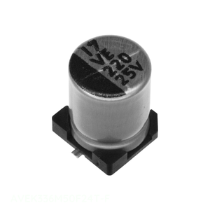 Condensador de Aluminio Original 33 uF AVEK336M50F24T-F, 33UF 20% 50V SMD, Montaje en Superficie - Product Image 1