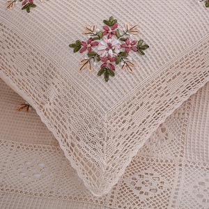 Set di Biancheria da Letto King Size in Cotone Egiziano e Poliestere, <span class=keywords><strong>Lenzuola</strong></span> con Ricamo in Pizzo, <span class=keywords><strong>Copriletto</strong></span> Fatto a Mano con Design Pieghevole - Product Image 5