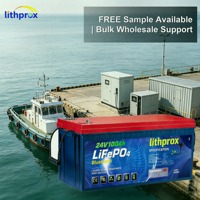Batterie LiFePO4 rechargeable 25,6V 100AH Grade A 6K à décharge profonde Marine Smart BMS CAN Bus M8 Terminal CE RoHS IP67 OEM ODM