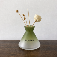 Bouteille en verre conique transparente pour diffuseur de parfum 260ml 300ml, vente en gros, bouteille vide pour arôme, sérigraphie personnalisée, marquage à chaud