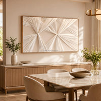 Grande toile abstraite encadrée, toile abstraite texturée 3D, œuvre d'art minimaliste, peinture d'art moderne, décoration murale pour salon